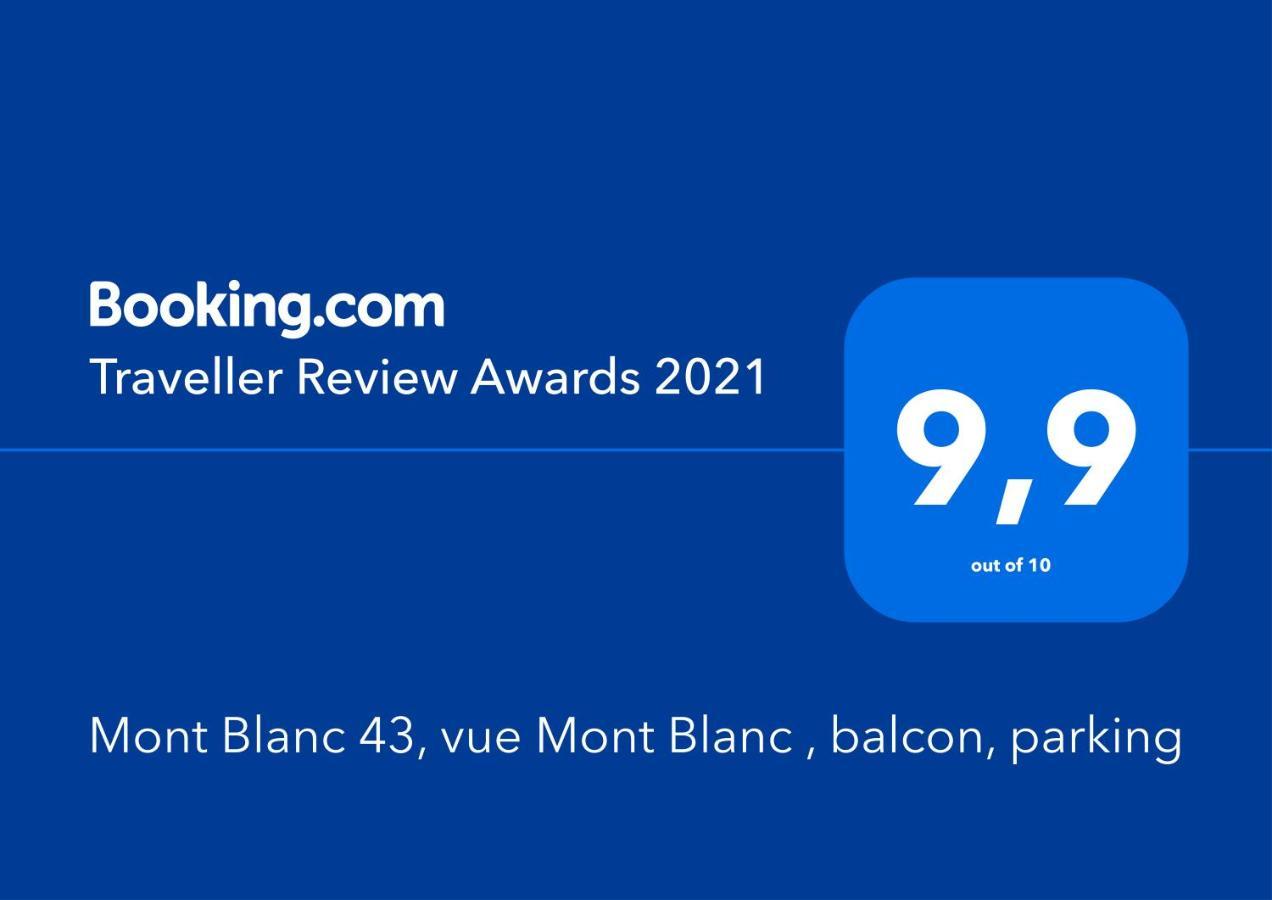 シャモニーMont Blanc 43, Vue Mont Blanc , Balcon, Parkingアパートメント エクステリア 写真