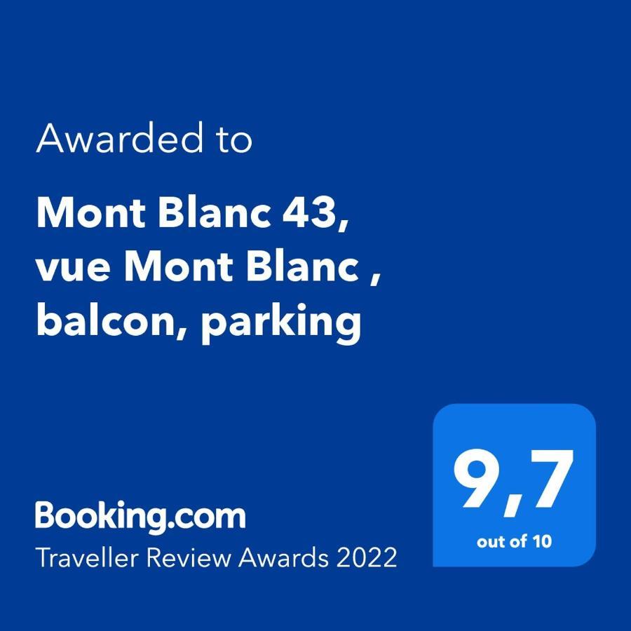 シャモニーMont Blanc 43, Vue Mont Blanc , Balcon, Parkingアパートメント エクステリア 写真